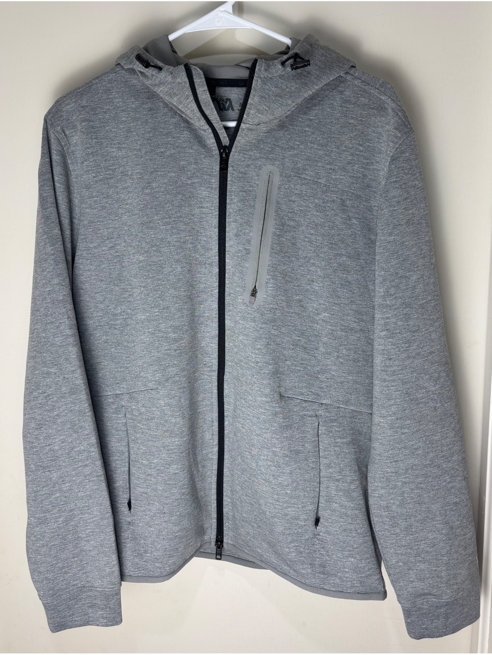 VRST Pinnacle Fleece Full Zip Hoodie Men S Grey Performance Jacket NWT